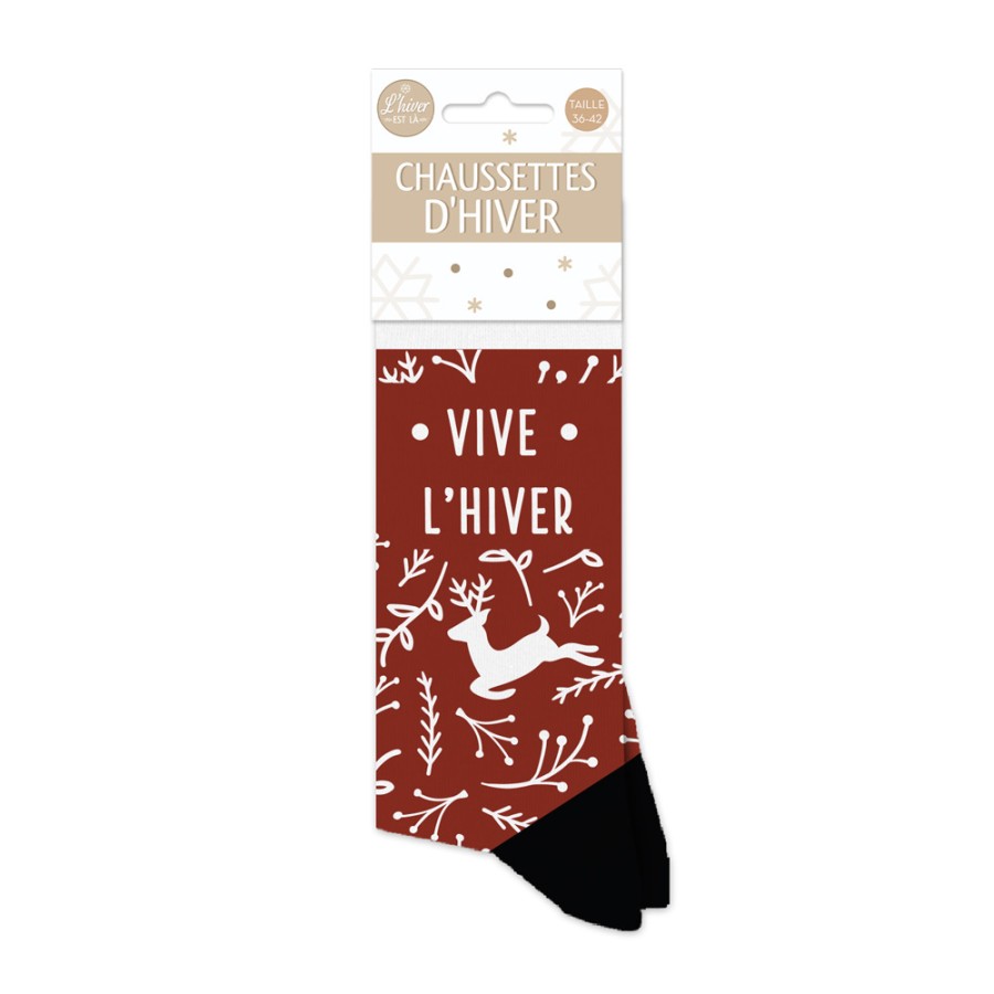 CHAUSSETTES HIVER "VIVE L HIVER"