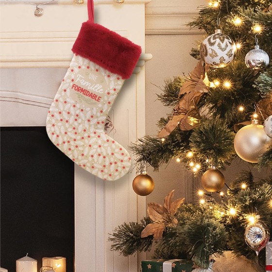 CHAUSSETTE DECO NOEL "UNE FAMILLE FORMIDABLE"