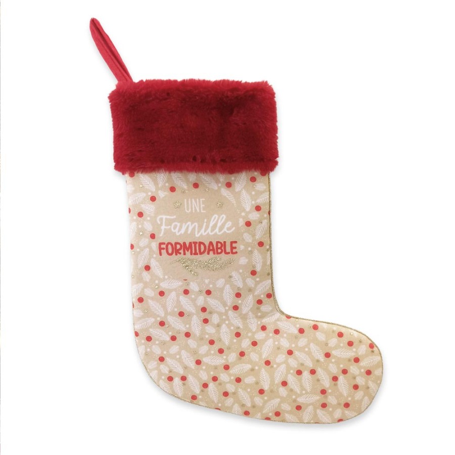 CHAUSSETTE DECO NOEL "UNE FAMILLE FORMIDABLE"