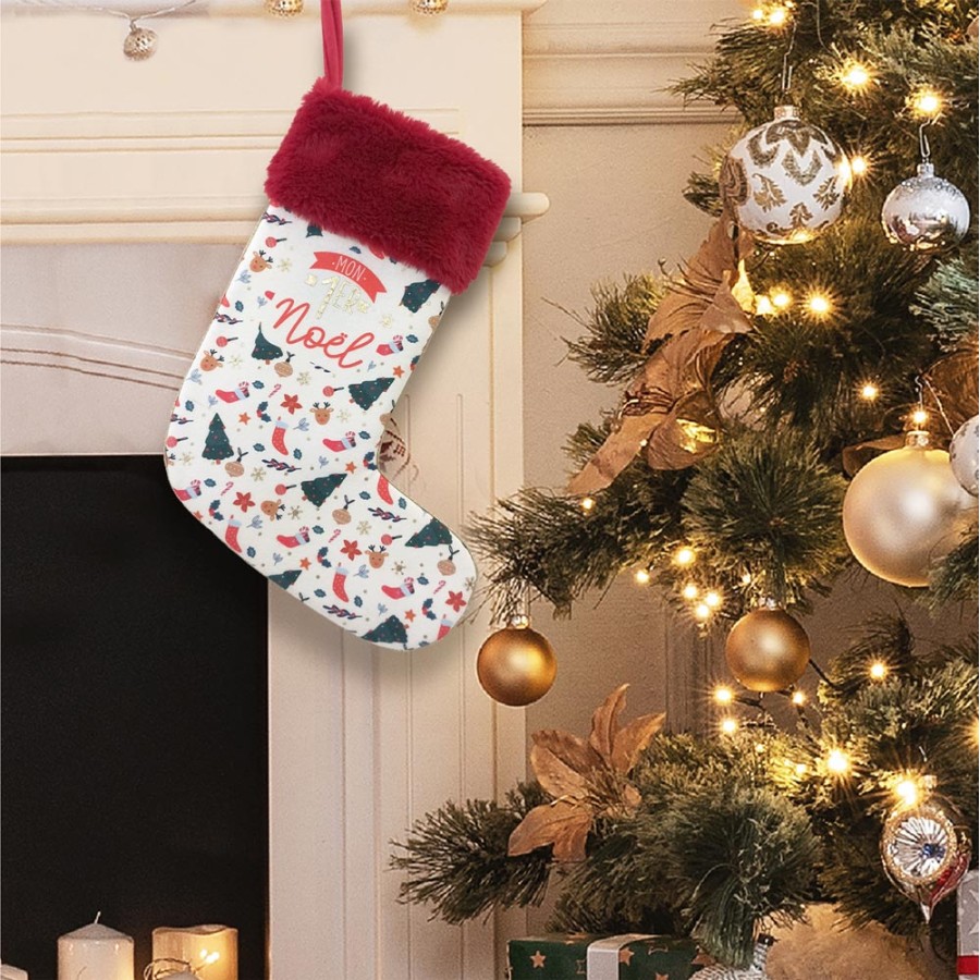 CHAUSSETTE DECO NOEL "MON 1ER NOEL"