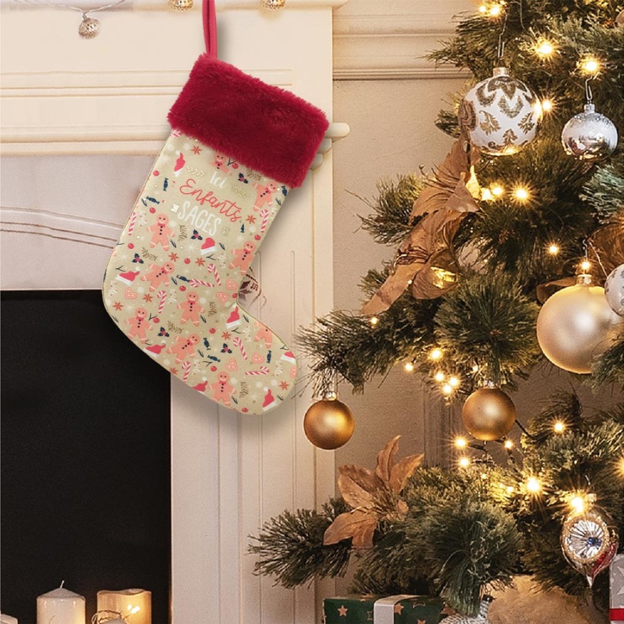 CHAUSSETTE DECO NOEL "ENFANTS SAGES"