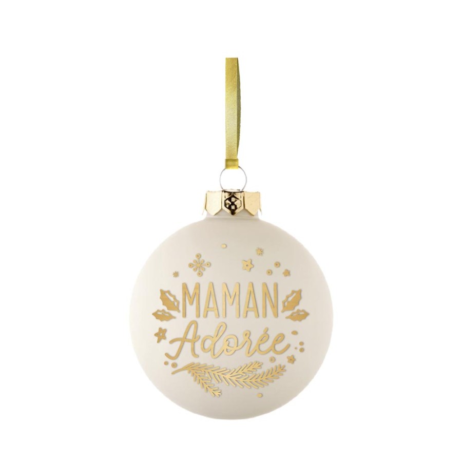 BOULE DE NOEL "MAMAN ADOREE"