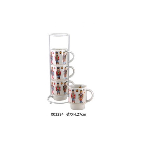 SET DE 4 MUGS S/COLONNE 'PIOTR' 