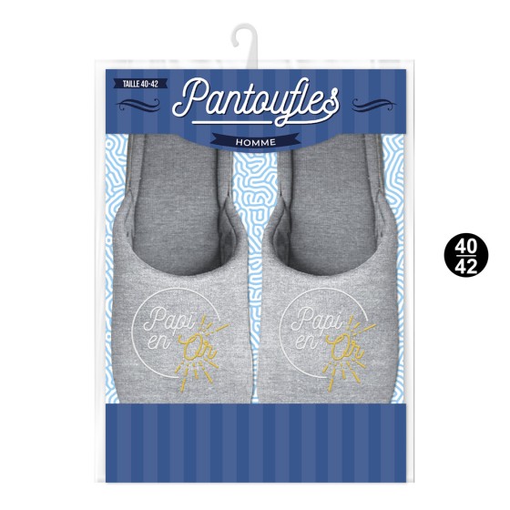 PANTOUFLES PAPI EN OR 40-42