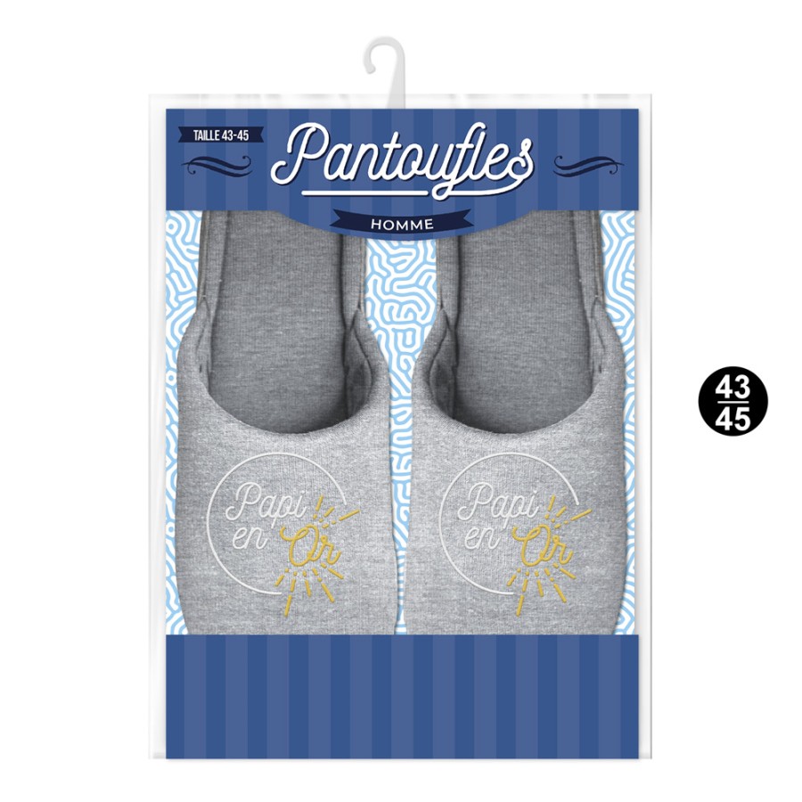 PANTOUFLES PAPI EN OR 43-45