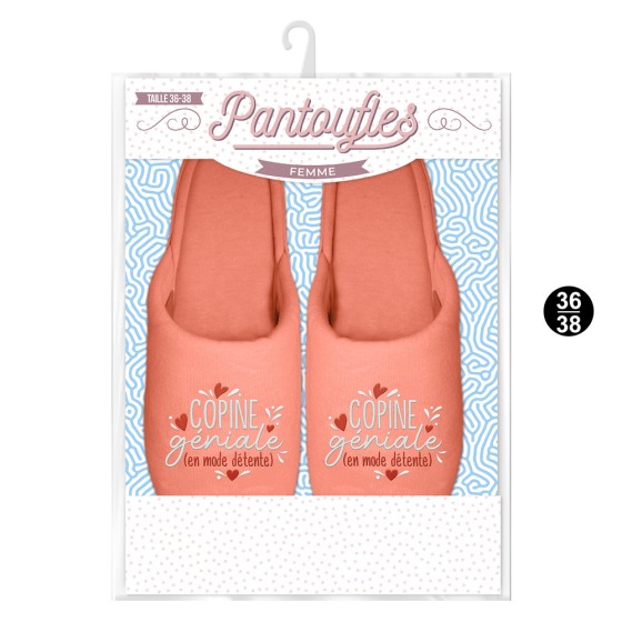 PANTOUFLES COPINE GENIALE 36-38