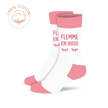 CHAUSSETTES FLEMME EN ROSE