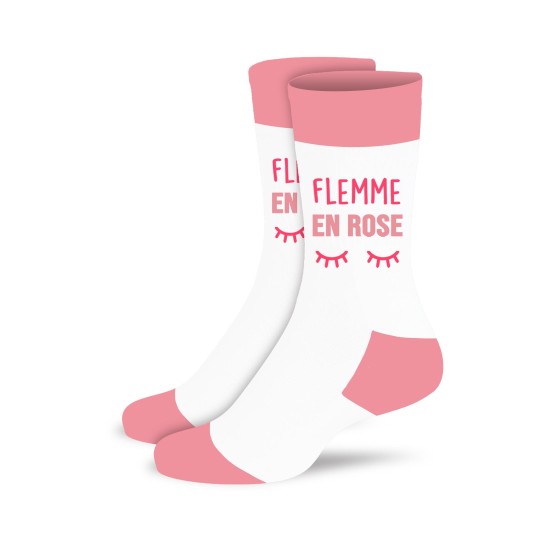 CHAUSSETTES FLEMME EN ROSE