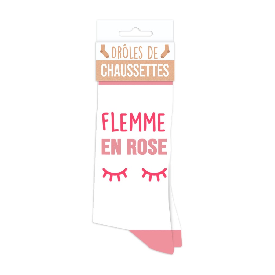 CHAUSSETTES FLEMME EN ROSE