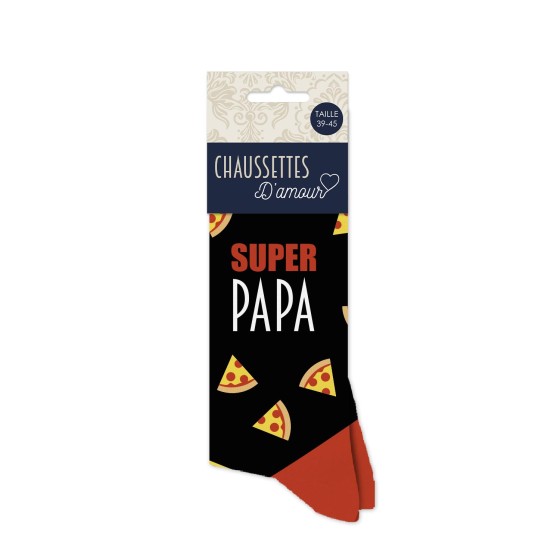 CHAUSSETTES "SUPER PAPA" PIZZA