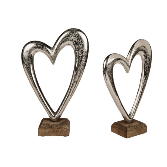 Coeur metal 22cm