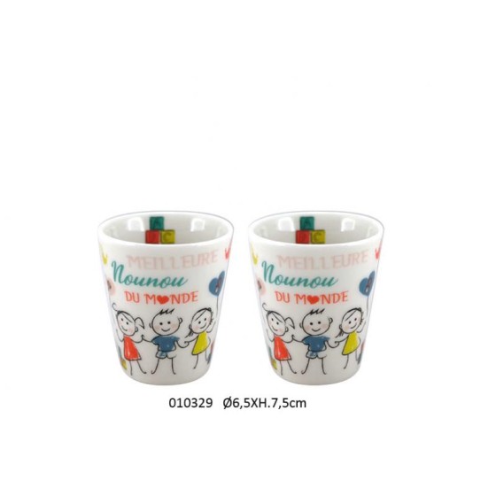 SET DE 2 TASSES DS COFFRET 'NANNY' 