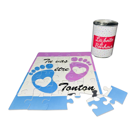 Boite de conserve "Tu vas devenir Tonton"