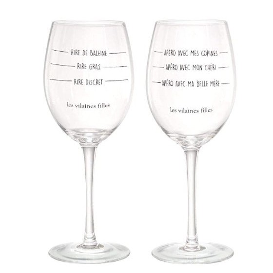 Coffret de 2 verres gradués humour