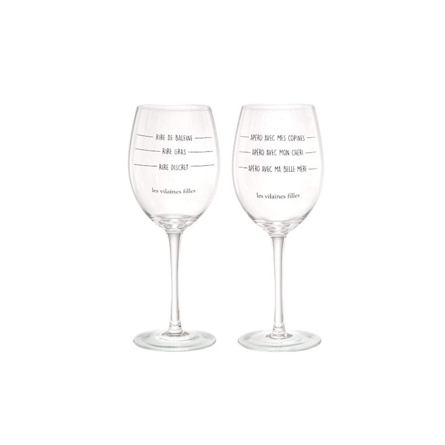 Coffret de 2 verres gradués humour