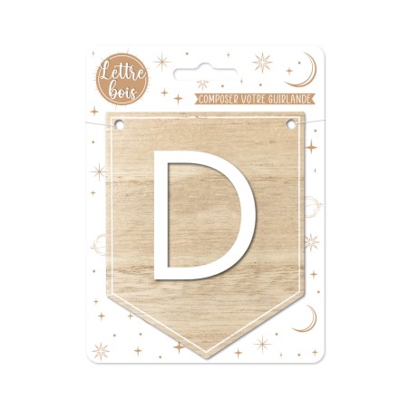 PLAQUE D POUR GUIRLANDE ALPHABET