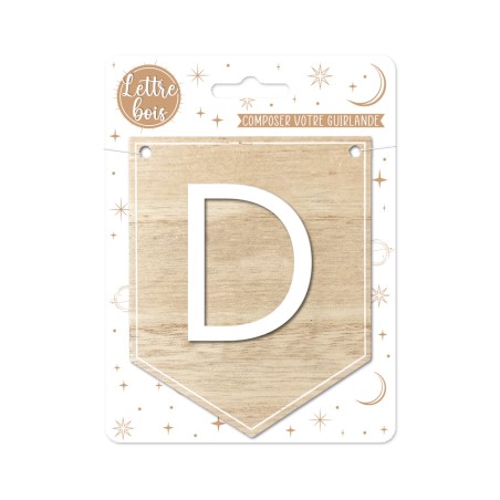 PLAQUE D POUR GUIRLANDE ALPHABET