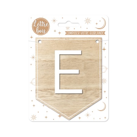 PLAQUE E POUR GUIRLANDE ALPHABET