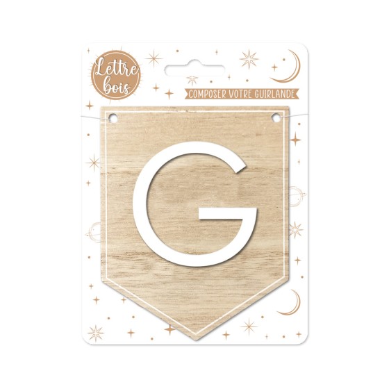 PLAQUE G POUR GUIRLANDE ALPHABET