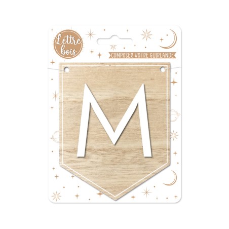 PLAQUE M POUR GUIRLANDE ALPHABET