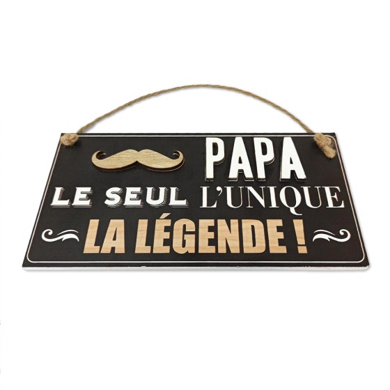 PLAQUE BOIS "PAPA LA LEGENDE"