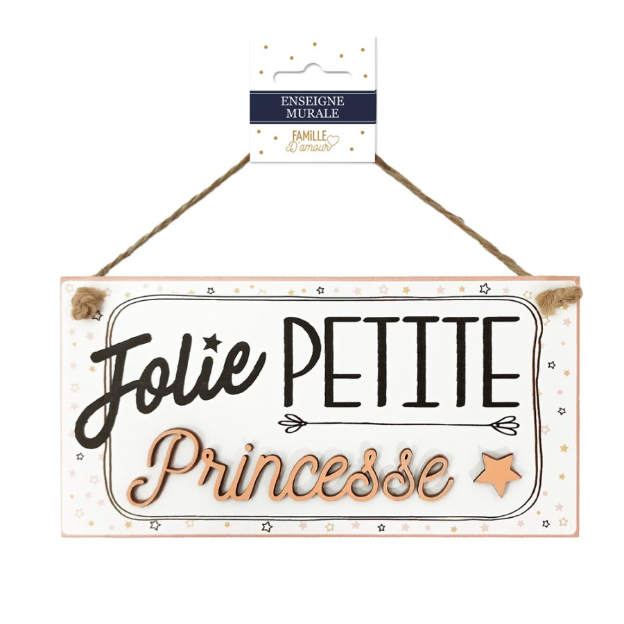 PLAQUE BOIS "PETITE PRINCESSE"