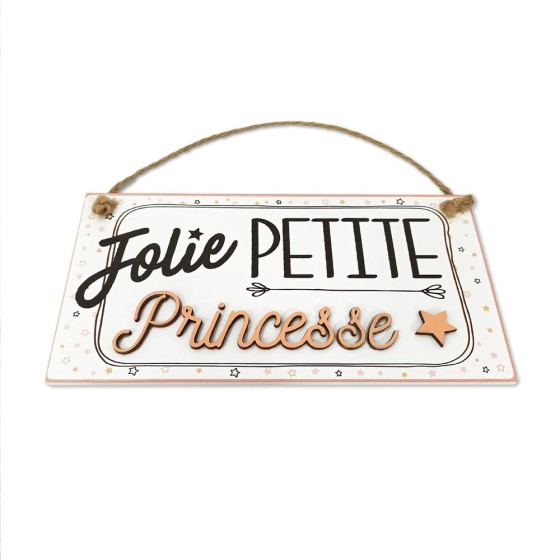 PLAQUE BOIS "PETITE PRINCESSE"