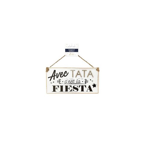 PLAQUE BOIS "TATA FIESTA"