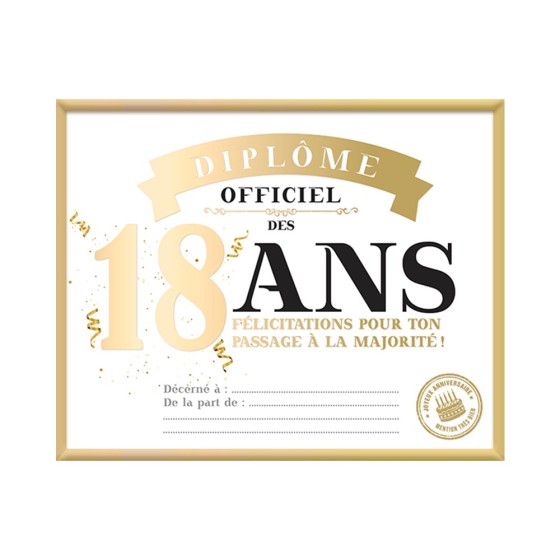 CADRE DIPLOME 18 ANS