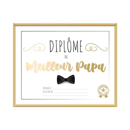 CADRE DIPLOME MEILLEUR PAPA