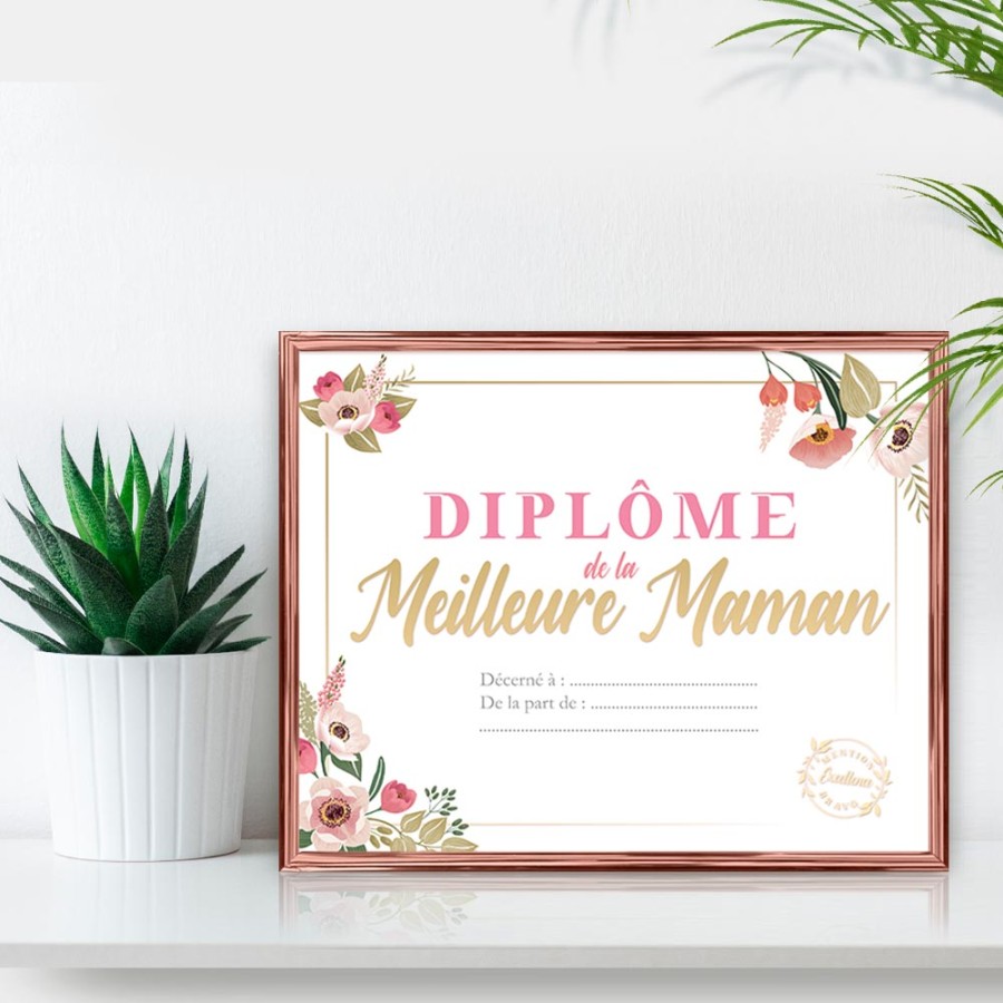 CADRE DIPLOME MEILLEURE MAMAN