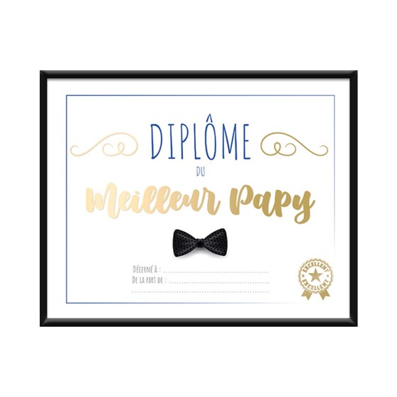 CADRE DIPLOME MEILLEUR PAPY