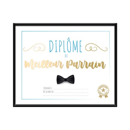 CADRE DIPLOME MEILLEUR PARRAIN