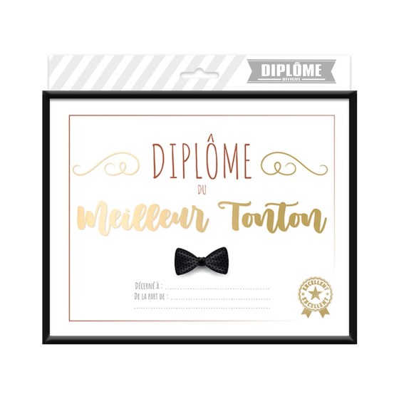 CADRE DIPLOME MEILLEUR TONTON