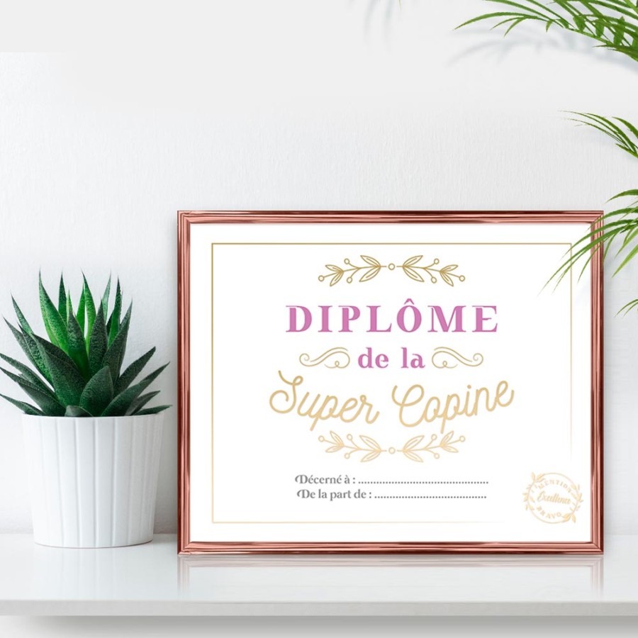 CADRE DIPLOME SUPER COPINE