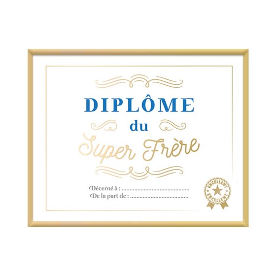 CADRE DIPLOME SUPER FRERE