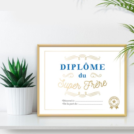 CADRE DIPLOME SUPER FRERE