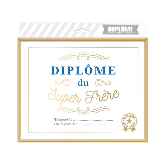 CADRE DIPLOME SUPER FRERE