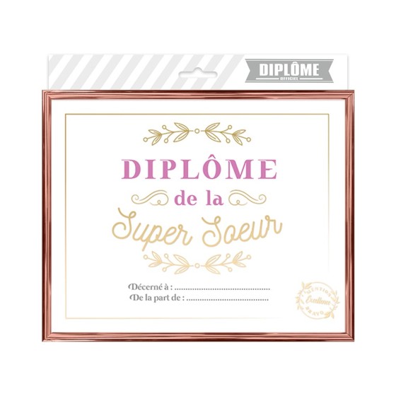 CADRE DIPLOME SUPER SOEUR