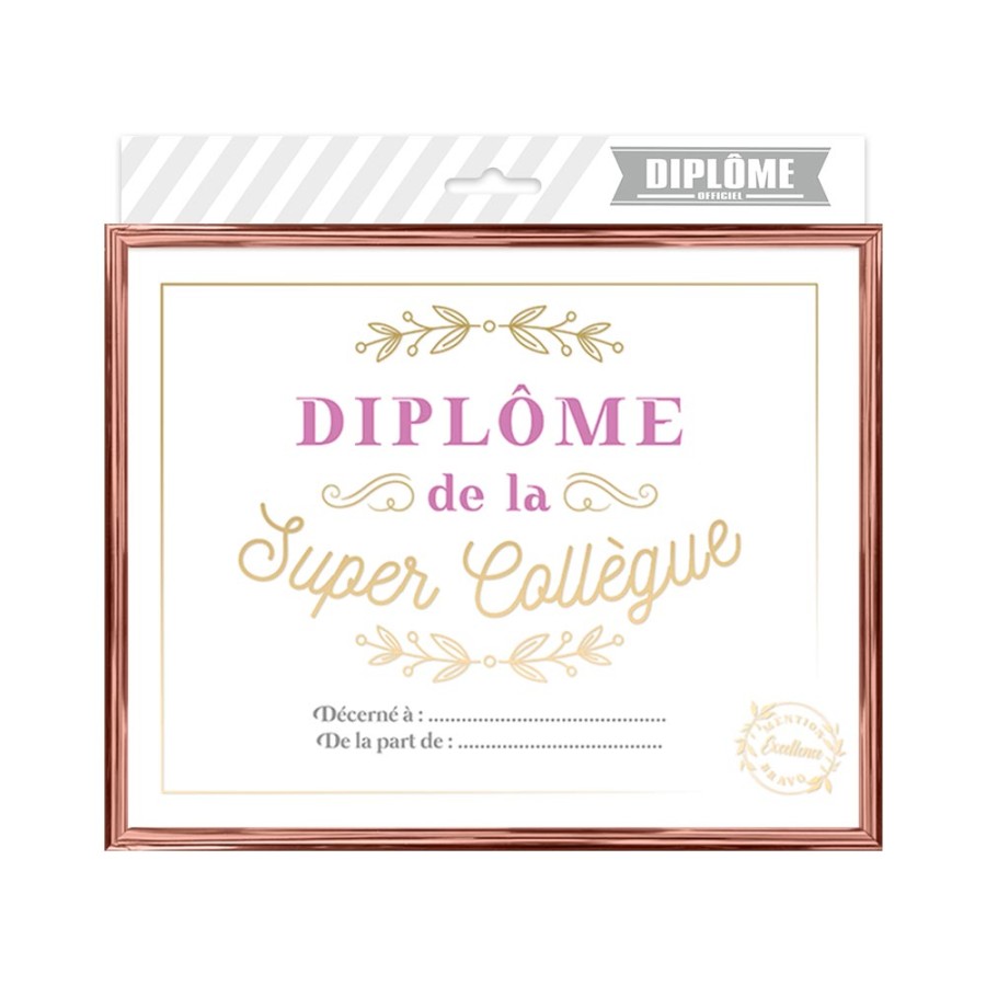 CADRE DIPLOME LA SUPER COLLEGUE