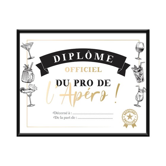 CADRE DIPLOME PRO DE L APERO