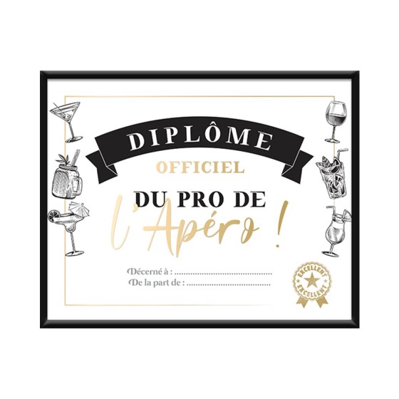 CADRE DIPLOME PRO DE L APERO