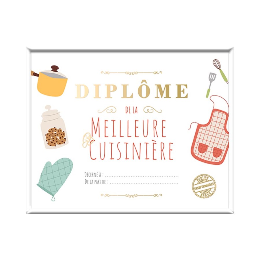 CADRE DIPLOME MEILLEURE CUISINIERE