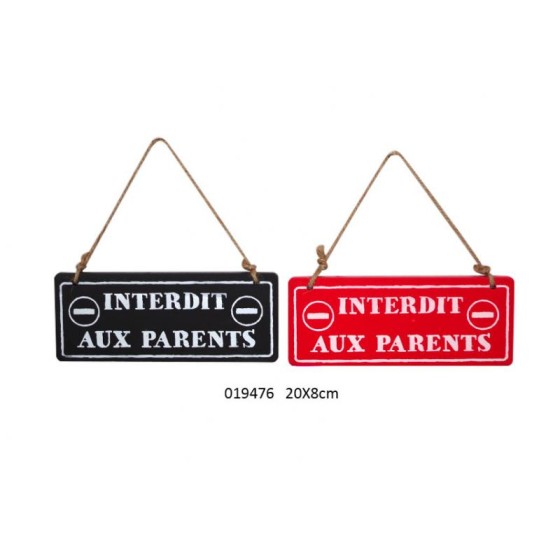 PANCARTE INTERDIT AUX PARENTS 