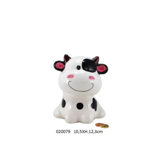 TIRELIRE VACHE ASSISE 