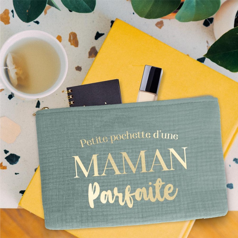 TROUSSE TOILETTE "MAMAN D AMOUR" BLEUE