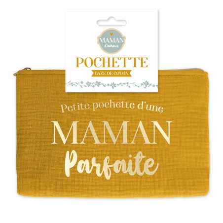 TROUSSE TOILETTE "MAMAN D AMOUR" JAUNE