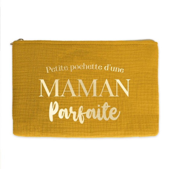 TROUSSE TOILETTE "MAMAN D AMOUR" JAUNE