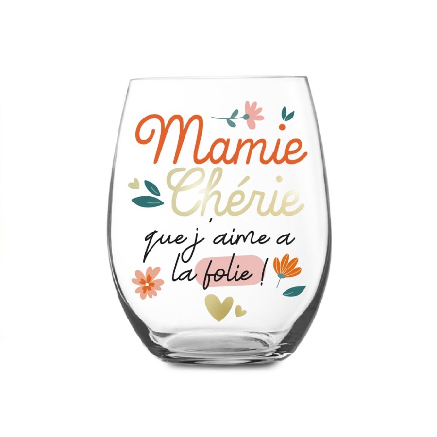 VERRE ROND "MAMIE CHERIE"