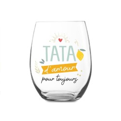 VERRE ROND "TATA D AMOUR"